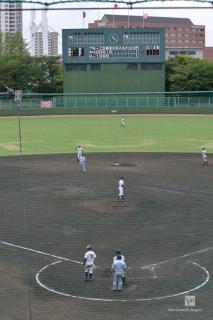 第９３回全国高校野球選手権愛知大会熱田球場春日丘−南山