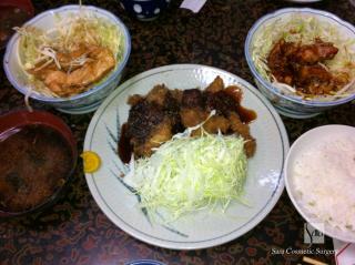 桑やき、チキンチャップ、一口カツ